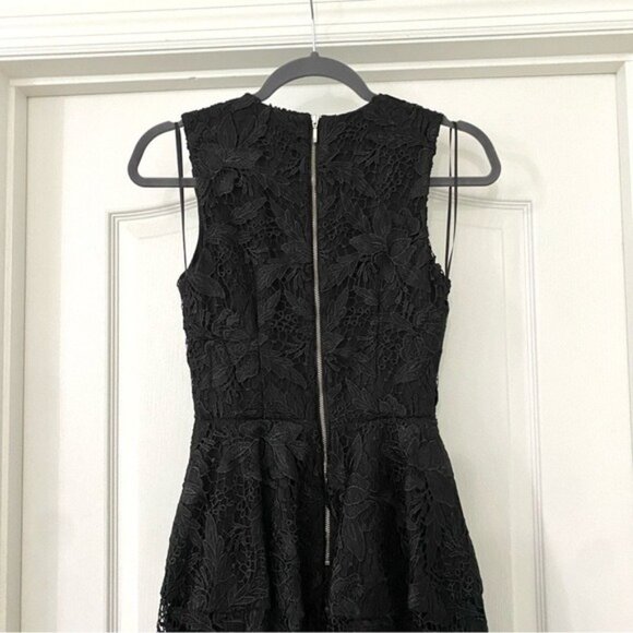 Nicholas Mosaic Lace Ball Dress Black Tie Evening Tea Length Size US 4 Goth - Picture 7 of 9